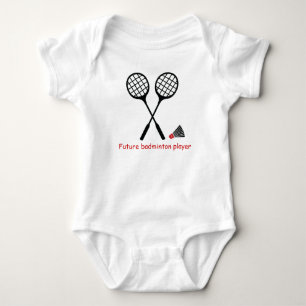 Künftiger Badminton-Spieler, Schläger und Shuttles Baby Strampler