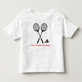 Künftiger Badminton-Spieler, Schläger und Shuttles Kleinkind T-shirt