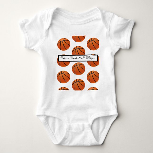 Künftiger Basketballspieler Baby Strampler (Vorderseite)