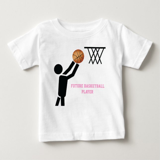 Künftiger Basketballspieler nach Ball Baby T-shirt (Vorderseite)