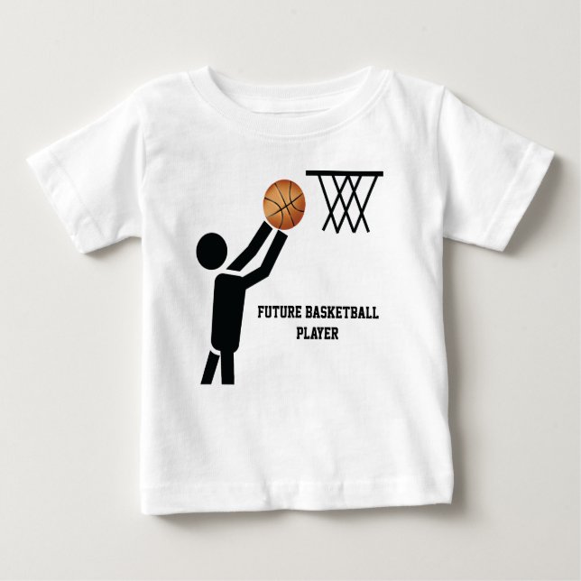 Künftiger Basketballspieler nach Ball Baby T-shirt (Vorderseite)