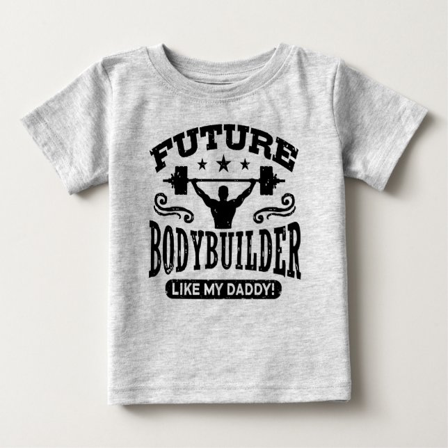 Künftiger Bodybuilder wie mein Vater Baby T-shirt (Vorderseite)