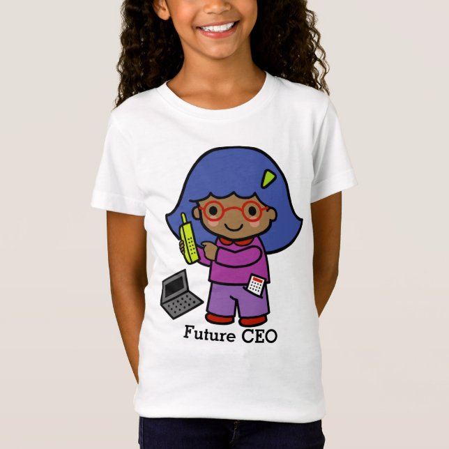 Künftiger CEO / Buchhalter / Mogul Girl mit Comput T-Shirt (Vorderseite)