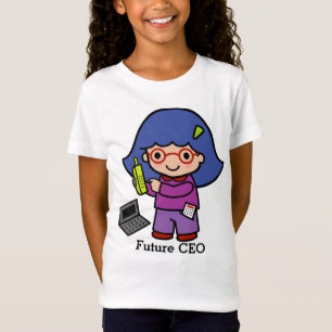 Künftiger CEO / Buchhalter / Mogul Girl mit Comput T-Shirt