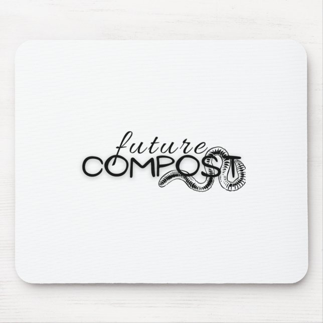 Künftiger Compost mit Wurm (dunkel) Aufkleber Mousepad (Vorne)