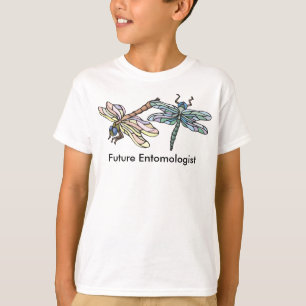 Künftiger Entomologe Peach und Blue Dragonflies T-Shirt