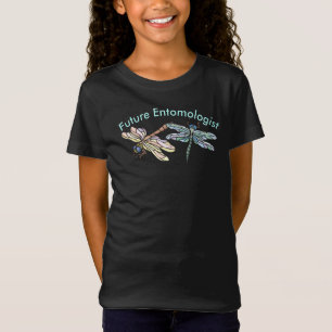 Künftiger Entomologe Peach und Blue Dragonflies T-Shirt