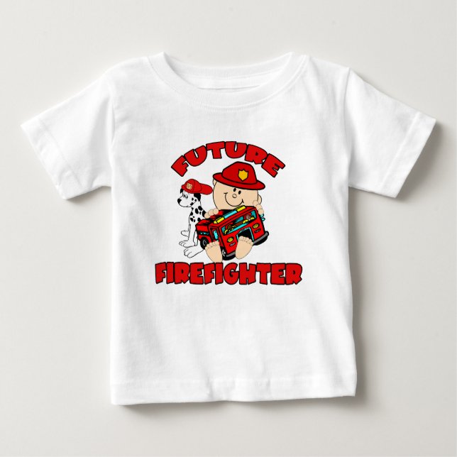 Künftiger Feuerwehrmann Baby T-shirt (Vorderseite)