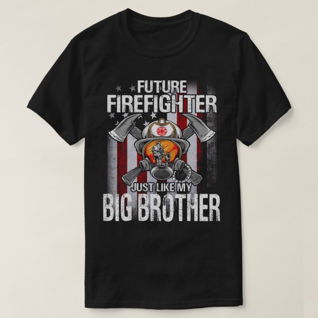 Künftiger Feuerwehrmann wie meine große US-Flagge T-Shirt (Design vorne)
