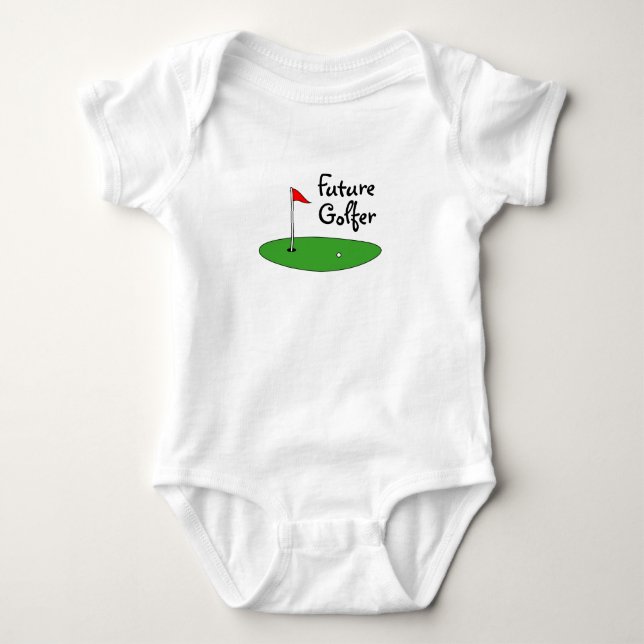 Künftiger Golfer Baby Bodysuit für Neugeborene Strampler (Vorderseite)