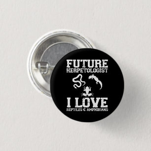 Künftiger Herpetologe Herpetology Lover Amphibians Button
