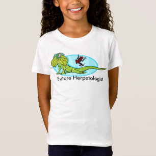 Künftiger Herpetologe mit Frilled-Nackeneidechse T-Shirt