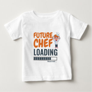 Künftiger Koch, der Weiß beladen lässt, macht den Baby T-shirt
