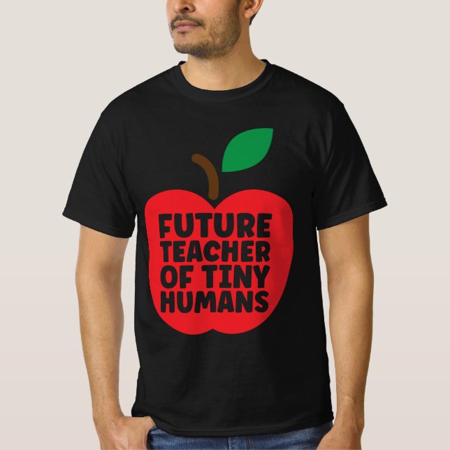 Künftiger Lehrer winziger Menschen T-Shirt (Vorderseite)