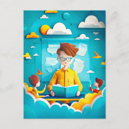 Künftiger Lehrertraum für Kinder Feiertagspostkarte