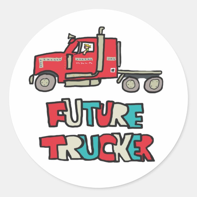 Künftiger LKW Runder Aufkleber (Vorderseite)