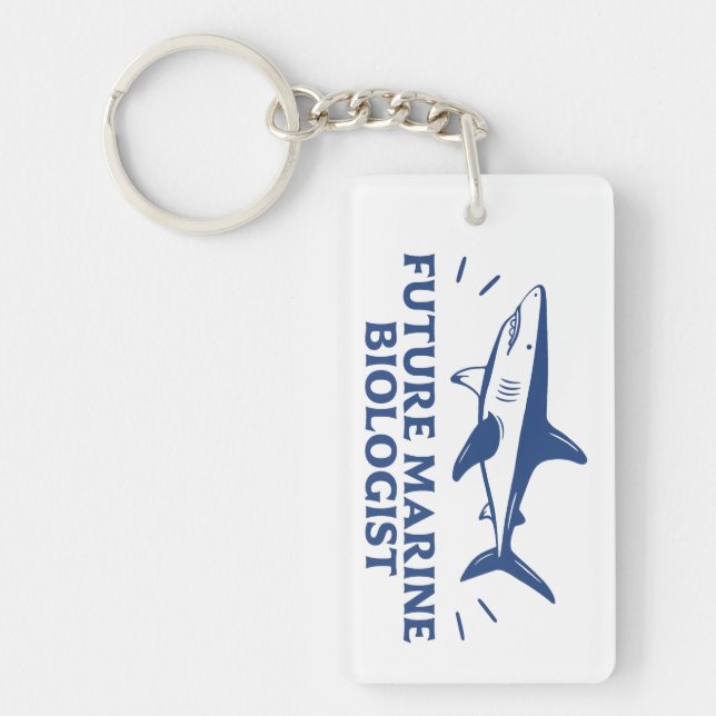Künftiger Meeresbiologe Hai-Liebhaber Schlüsselanhänger (Vorderseite)