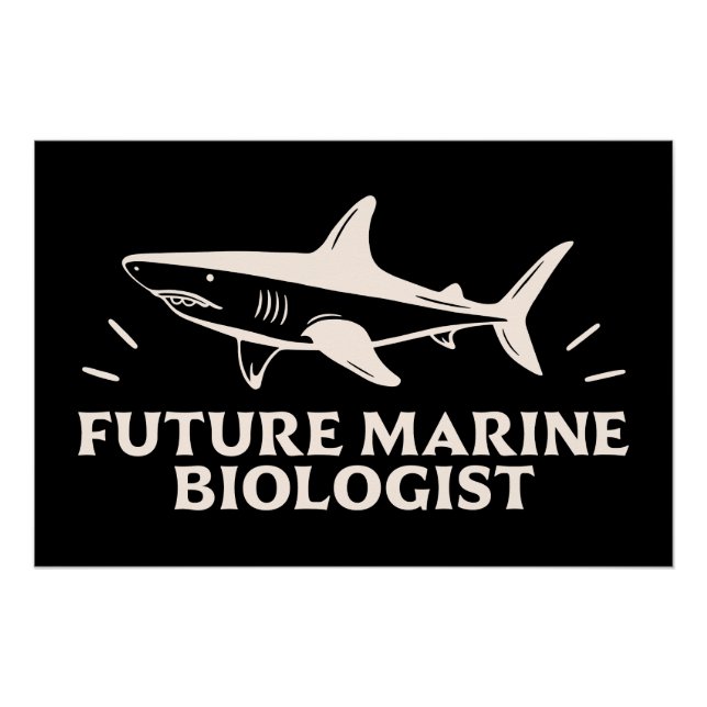 Künftiger Meeresbiologe Poster (Vorderseite)