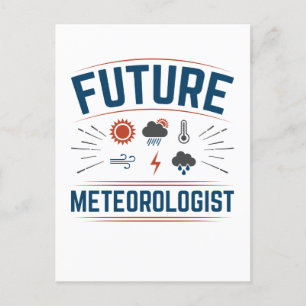 Künftiger Meteorologe Postkarte