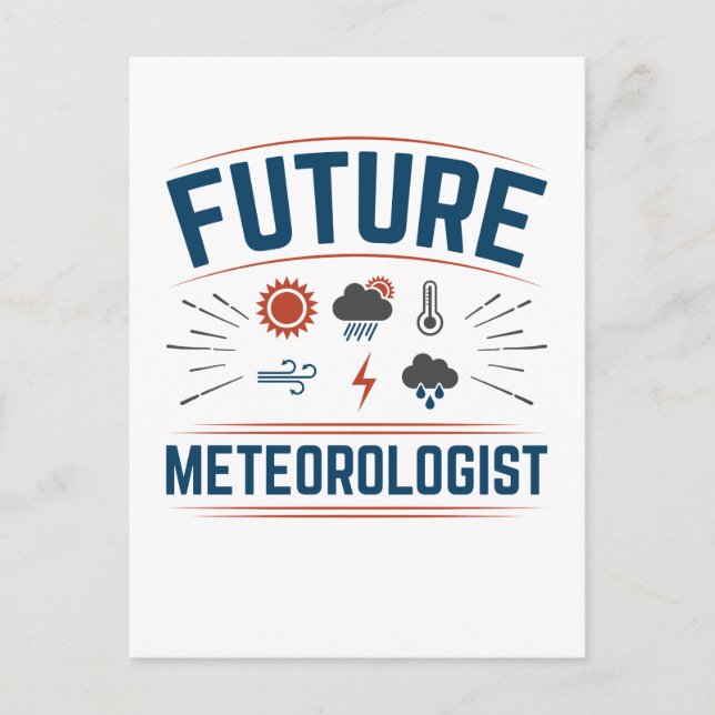 Künftiger Meteorologe Postkarte (Vorderseite)