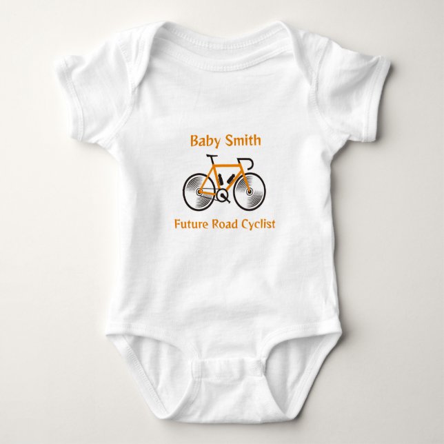Künftiger Name des Radfahrers Baby Strampler (Vorderseite)
