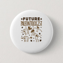 Künftiger Paläontologe Paläontologie Dinosaurier K Button