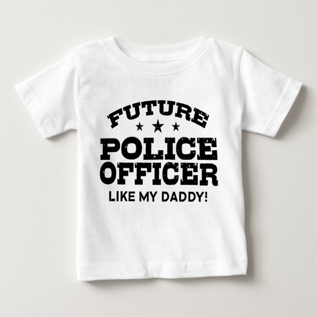Künftiger Polizeibeamter Baby T-shirt (Vorderseite)