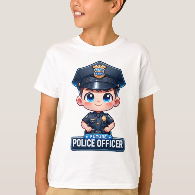 Künftiger Polizeibeamter Kids T - Shirt - Niedlich (Vorderseite)