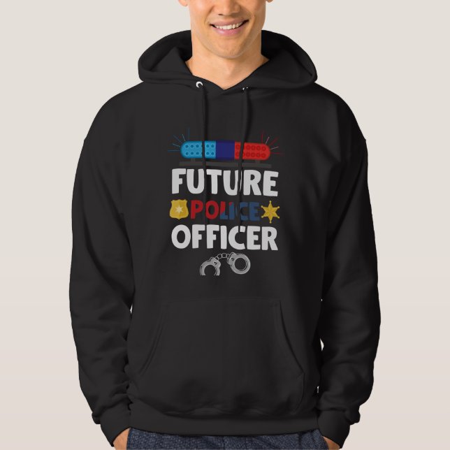 Künftiger Polizeibeamter Kostüm Polizist Kind Hoodie (Vorderseite)