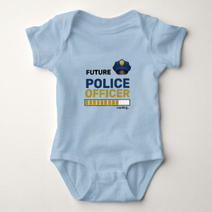 Künftiger Polizeibeamter Lade Funny Personalisiert Baby Strampler