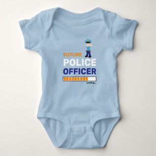 Künftiger Polizeibeamter Laden modern Personalisie Baby Strampler