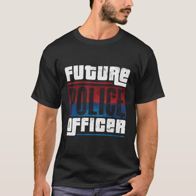 Künftiger Polizeibeamter Polizist Funny Polizist G T-Shirt (Vorderseite)