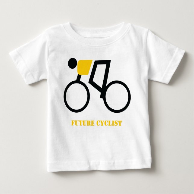 Künftiger Radfahrer mit seinem Fahrradgewohnheiten Baby T-shirt (Vorderseite)