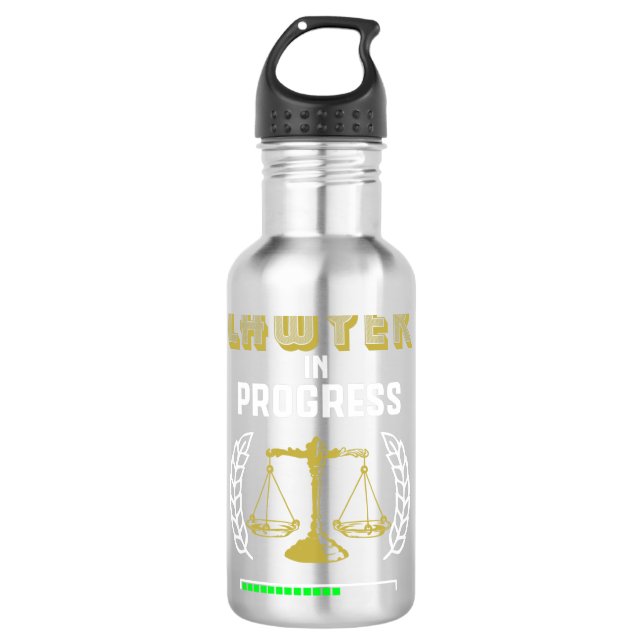 Künftiger Rechtsanwalt Edelstahlflasche (Vorderseite)