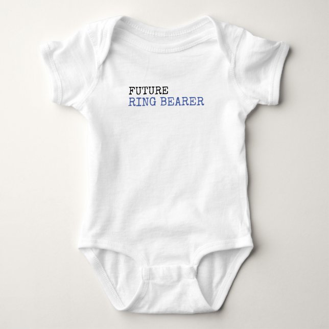 Künftiger Ring Bearer Wedding Baby Bodysuit Strampler (Vorderseite)