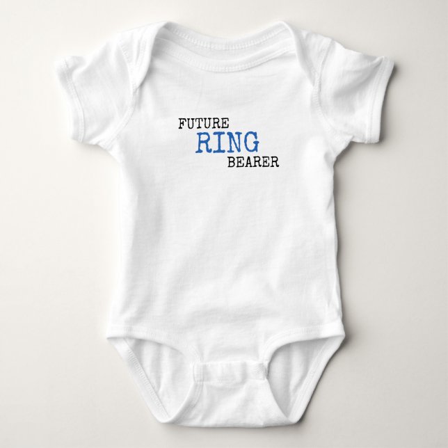 Künftiger Ring Bearer Wedding Baby Bodysuit Strampler (Vorderseite)