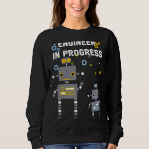 Künftiger Robotik Roboter-Ingenieur in Fortschritt Sweatshirt