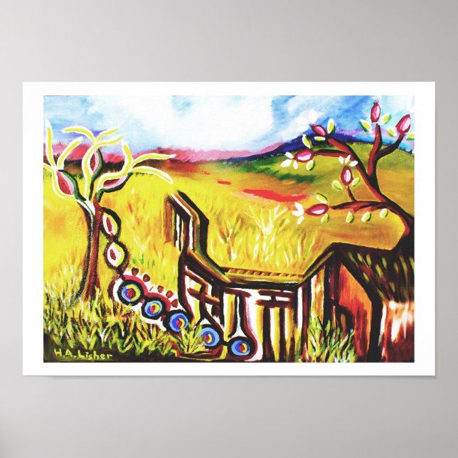 Künftiger Sommer im Grünen Kunst Poster (Vorne)