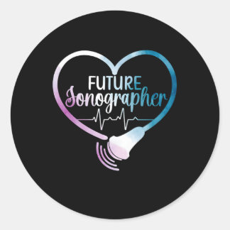 Künftiger Sonograf als Sonographiestudent Runder Aufkleber