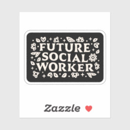 Künftiger Sozialarbeiter Aufkleber