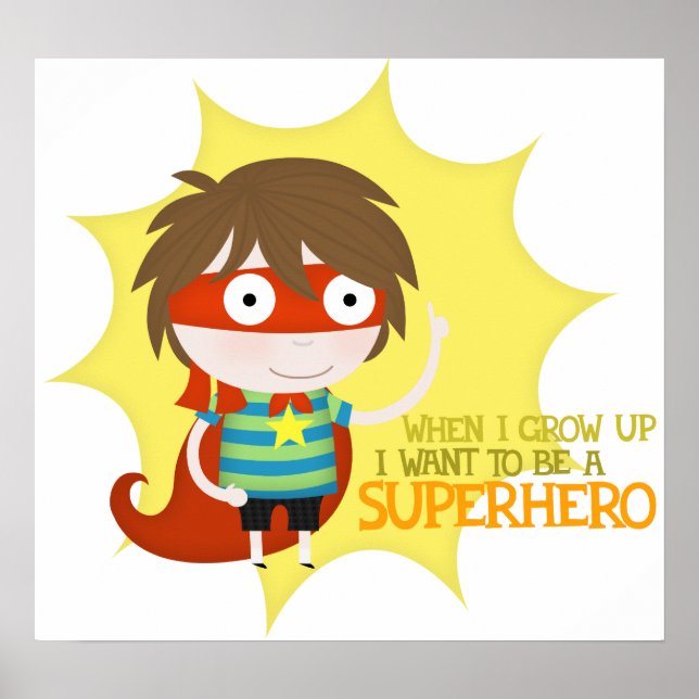 Künftiger Superheld (großes Poster) Poster (Vorne)