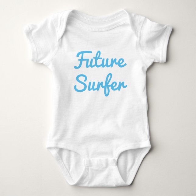 Künftiger Surfer-Baby-Bodysuit Baby Strampler (Vorderseite)