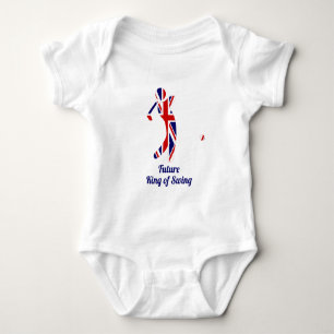 Künftiger Swing-König  Union Jack Flag Golf Player Baby Strampler