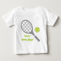 Künftiger Tennisspieler, Tennisschläger und Ball