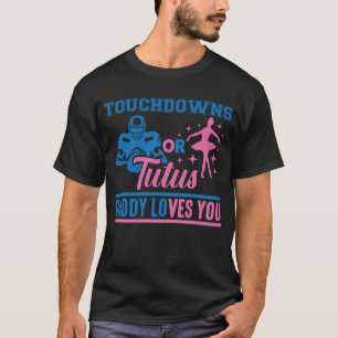 Künftiger Vater Son Touchdowns Tochter Tutus Baby T-Shirt