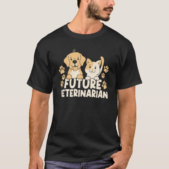 Künftiger Veterinärassistent Tech Ani T-Shirt (Vorderseite)