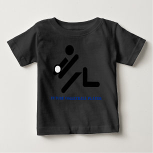 Künftiger Volleyballspieler, schwarz, blau Baby T-shirt