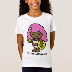 Künftiges Niedliches Mädchen Lifeguard mit Lebensr T-Shirt