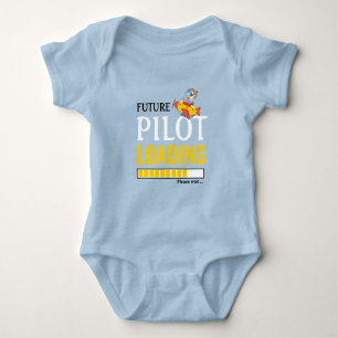 Künftiges Pilotladung Funny Personalisiert Unisex Baby Strampler