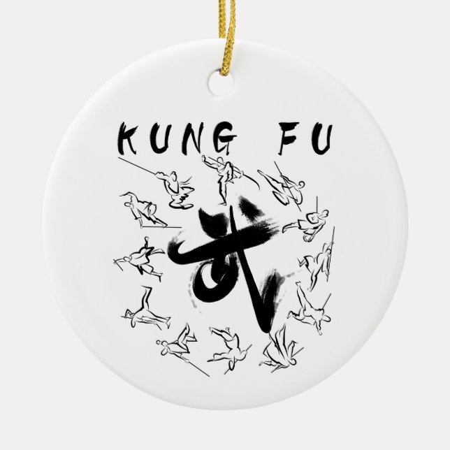 Kung fu (功 夫) keramik ornament (Vorne)